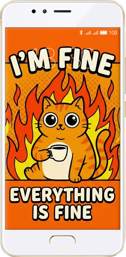 Силиконовый чехол Funny Cat для Meizu M5s - 6786u-776 изображение 