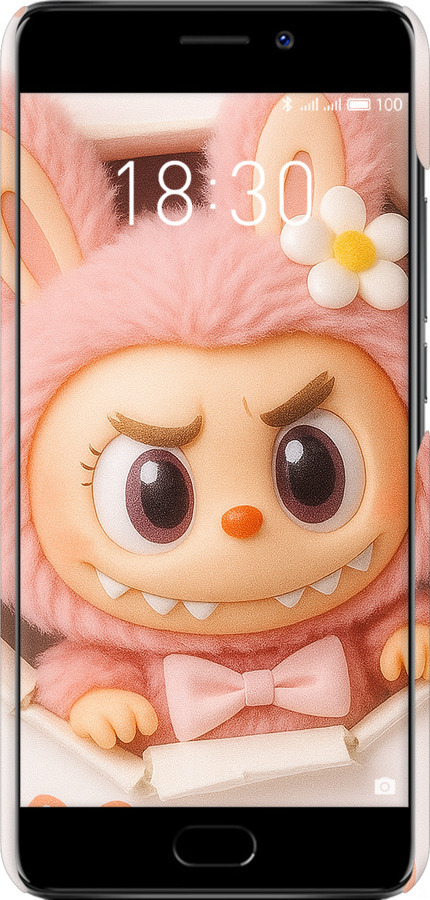 3D пластиковый матовый чехол Лабубу 2 для Meizu M6 Note - 6710m-1108 изображение 
