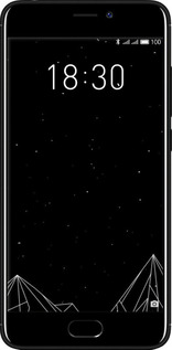 2D пластиковый чехол Черно белые абстрактные горы для Meizu M6 - 6437t-1349 изображение 