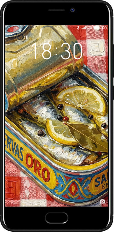 2D пластиковый чехол Vintage Sardine Tin Phone для Meizu M6 - 6772t-1349 изображение 