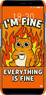 3D пластиковый матовый чехол Funny Cat для Meizu M6s - 6786m-1364 изображение 