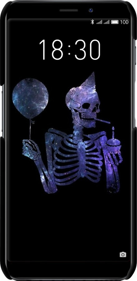 3D пластиковий матовий чехол Скелетне мистецтво для Meizu M6s - 6536m-1364 изображение 