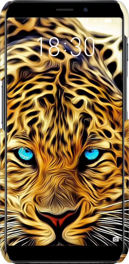 3D пластиковый матовый чехол Леопард для Meizu M6s - 6611m-1364 изображение 