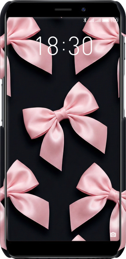 3D пластиковый матовый чехол Coquette Ribbons Dark Coquette для Meizu M6s - 6767m-1364 изображение 