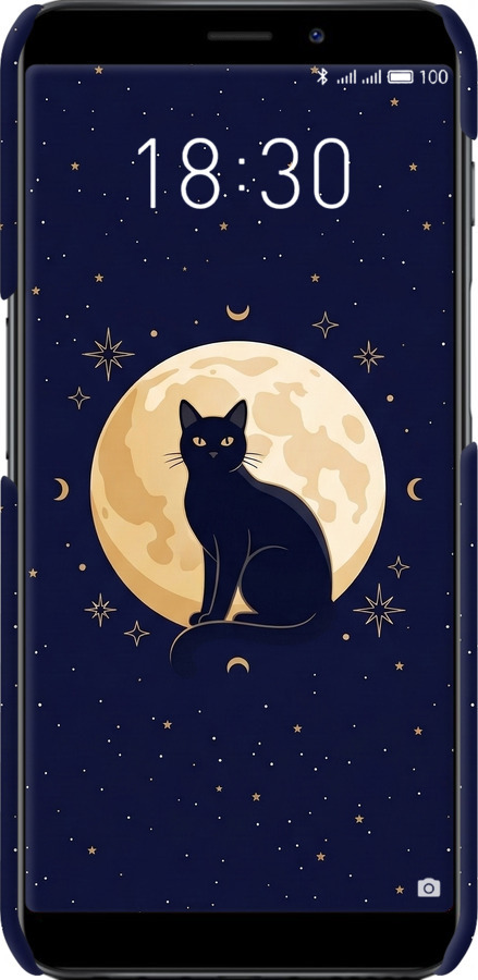 3D пластиковый матовый чехол Cute Cat Celestial/Witchy для Meizu M6s - 6787m-1364 изображение 