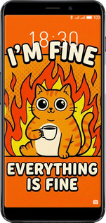 Силиконовый чехол Funny Cat для Meizu M6s - 6786u-1364 изображение 