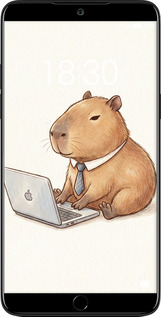 Силиконовый чехол Funny Capybara CEO Working для Meizu 15 - 6777u-1472 изображение 