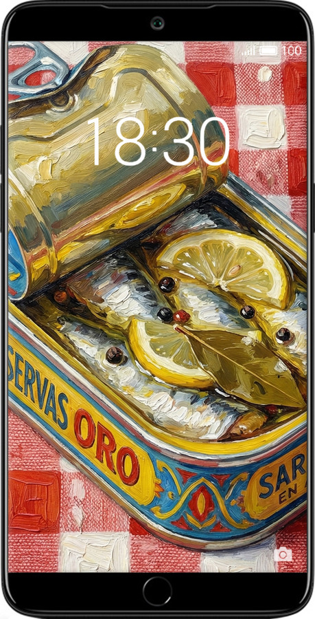 Силиконовый чехол Vintage Sardine Tin Phone для Meizu 15 - 6772u-1472 изображение 