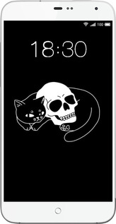 Силиконовый чехол С изображением кота и черепа для Meizu MX3 - 6491u-310 изображение 