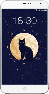 Силиконовый чехол Cute Cat Celestial/Witchy для Meizu MX3 - 6787u-310 изображение 