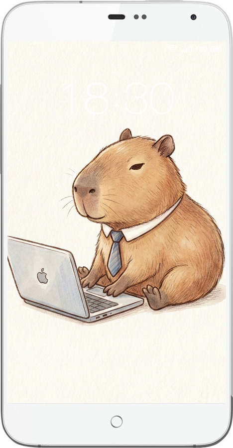 Силиконовый чехол Funny Capybara CEO Working для Meizu MX3 - 6777u-310 изображение 