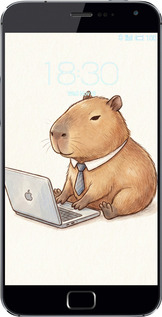 Силиконовый чехол Funny Capybara CEO Working для Meizu MX4 PRO - 6777u-132 изображение 