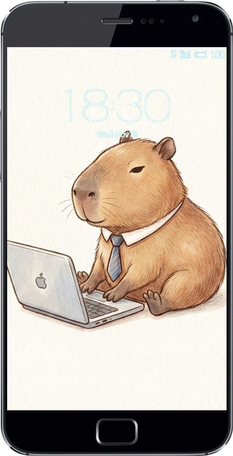 Силиконовый чехол Funny Capybara CEO Working для Meizu MX4 PRO - 6777u-132 изображение 