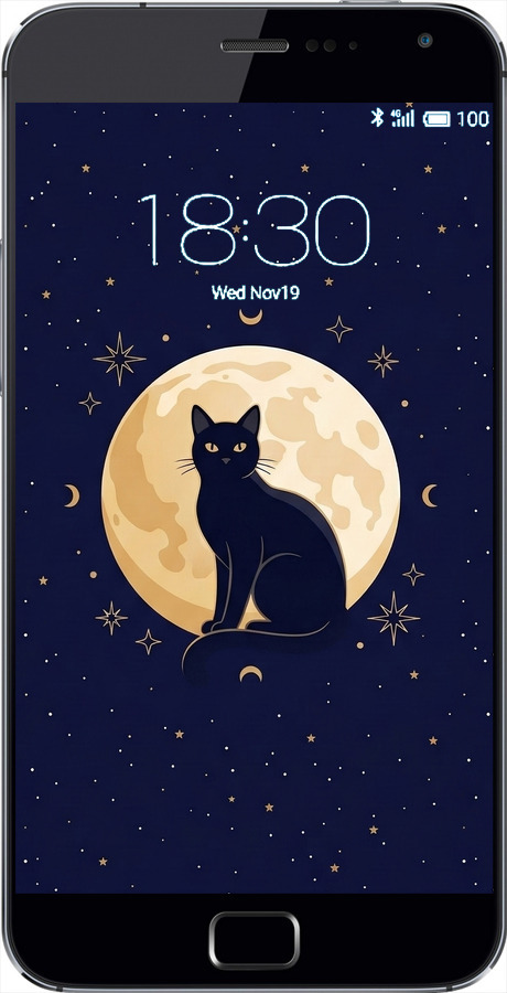 Силіконовий чехол Cute Cat Celestial/Witchy для Meizu MX4 PRO - 6787u-132 изображение 