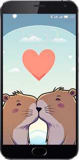 2D пластиковый чехол Капибара любовь для Meizu MX5 - 6027t-105 изображение 
