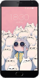 2D пластиковый чехол Малышка с котами для Meizu MX5 - 6295t-105 изображение 