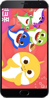 2D пластиковый чехол Бейби Шаркс для Meizu MX5 - 6305t-105 изображение 