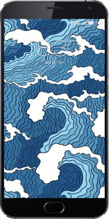 2D пластиковый чехол Абстрактный рисунок морских волн для Meizu MX5 - 6538t-105 изображение 