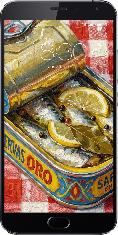 2D пластиковый чехол Vintage Sardine Tin Phone для Meizu MX5 - 6772t-105 изображение 