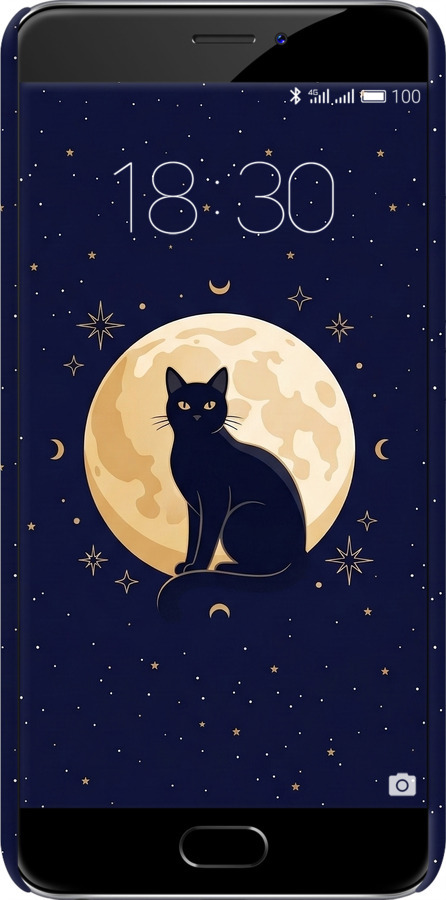 3D пластиковый матовый чехол Cute Cat Celestial/Witchy для Meizu MX6 - 6787m-259 изображение 