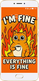 2D пластиковый чехол Funny Cat для Meizu MX6 - 6786t-259 изображение 