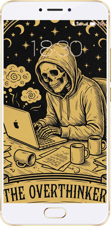 2D пластиковий чехол The Overthinker для Meizu MX6 - 6774t-259 изображение 