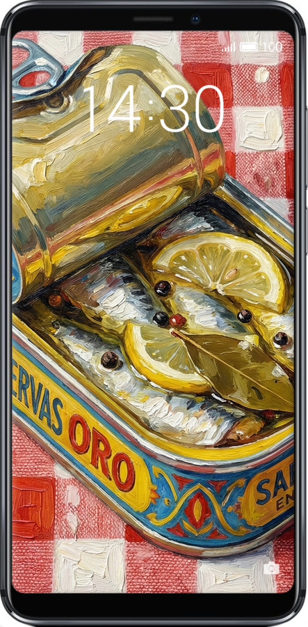 Силиконовый чехол Vintage Sardine Tin Phone для Meizu Note 8 - 6772u-1610 изображение 