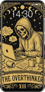 3D пластиковий матовий чехол The Overthinker для Meizu Note 9 - 6774m-1689 изображение 