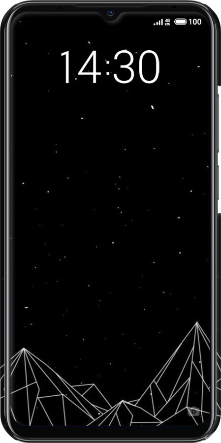 3D пластиковый матовый чехол Черно белые абстрактные горы для Meizu Note 9 - 6437m-1689 изображение 