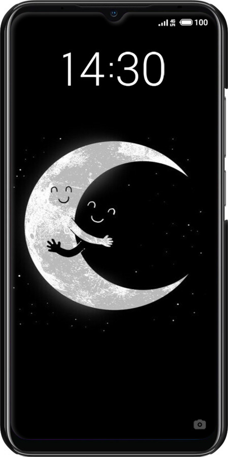 3D пластиковый матовый чехол Лунные объятия для Meizu Note 9 - 6508m-1689 изображение 