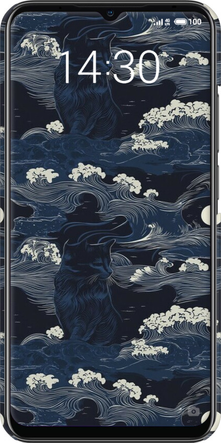 3D пластиковый матовый чехол Морская тематика в стиле арт-деко для Meizu Note 9 - 6520m-1689 изображение 