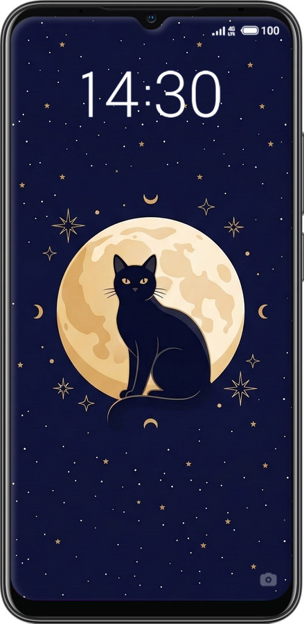 2D пластиковий чехол Cute Cat Celestial/Witchy для Meizu Note 9 - 6787t-1689 изображение 