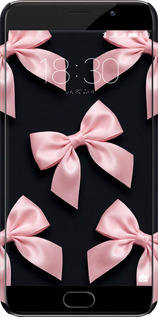 3D пластиковый матовый чехол Coquette Ribbons Dark Coquette для Meizu Pro 6 Plus - 6767m-678 изображение 