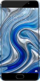 3D пластиковый матовый чехол Liquid Chrome для Meizu Pro 6 Plus - 6781m-678 изображение 