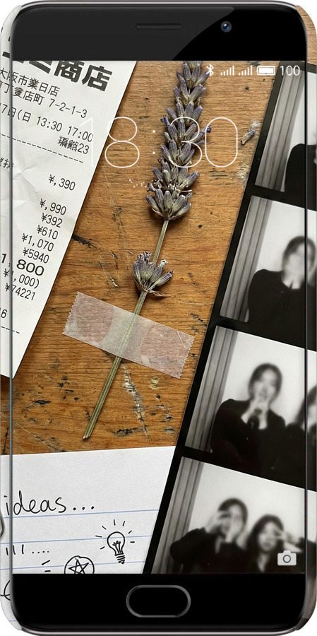 3D пластиковый матовый чехол Aesthetic Scrapbook Collage для Meizu Pro 6 Plus - 6773m-678 изображение 