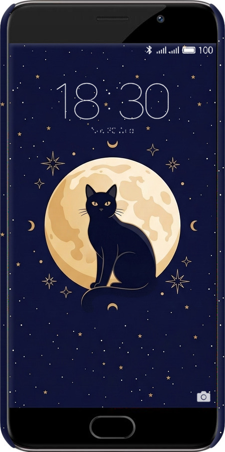 3D пластиковый матовый чехол Cute Cat Celestial/Witchy для Meizu Pro 6 Plus - 6787m-678 изображение 