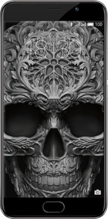 Силіконовий чехол skull-ornament для Meizu Pro 6 Plus - 4101u-678 изображение 