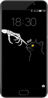 Силіконовий чехол Кішка для Meizu Pro 6 Plus - 6505u-678 изображение 