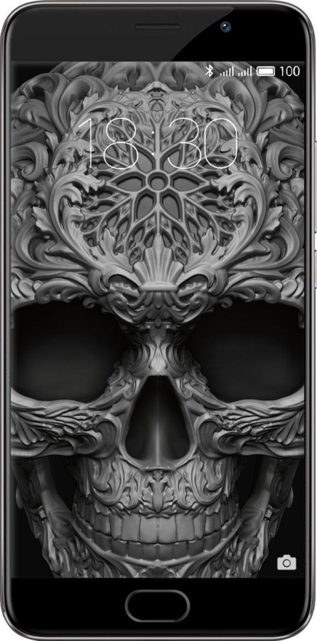Силіконовий чехол skull-ornament для Meizu Pro 6 Plus - 4101u-678 изображение 