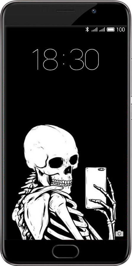 Силіконовий чехол Скелет робить Selfie для Meizu Pro 6 Plus - 6535u-678 изображение 