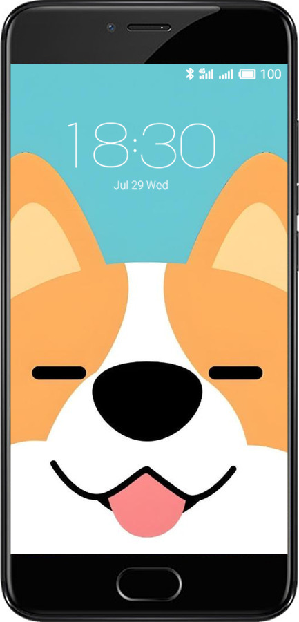 2D пластиковий чехол Корги для Meizu Pro 6 - 6280t-293 изображение 