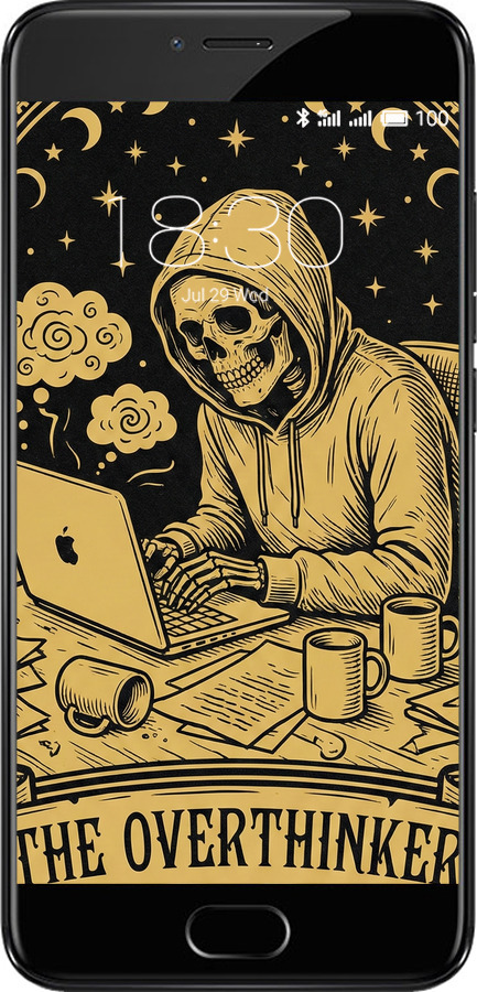 Силиконовый чехол The Overthinker для Meizu Pro 6 - 6774u-293 изображение 