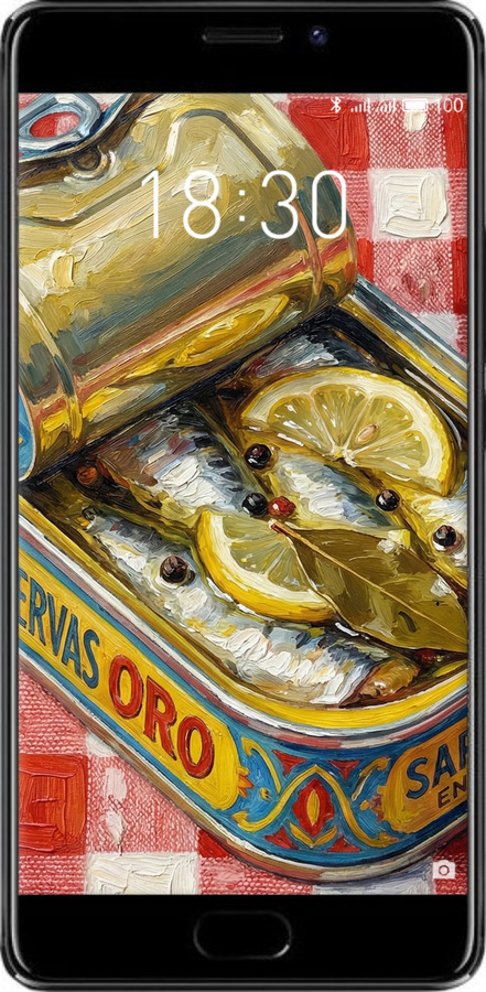 2D пластиковый чехол Vintage Sardine Tin Phone для Meizu Pro 7 Plus - 6772t-1131 изображение 