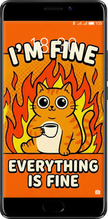 Силиконовый чехол Funny Cat для Meizu Pro 7 - 6786u-1044 изображение 