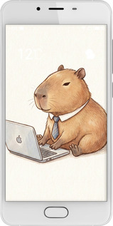 Силиконовый чехол Funny Capybara CEO Working для Meizu U10 - 6777u-415 изображение 