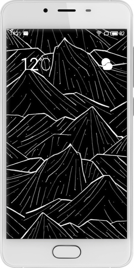 2D пластиковий чехол Із зображенням Темних гір для Meizu U10 - 6489t-415 изображение 