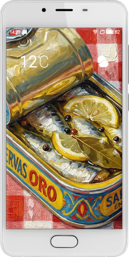 2D пластиковый чехол Vintage Sardine Tin Phone для Meizu U10 - 6772t-415 изображение 