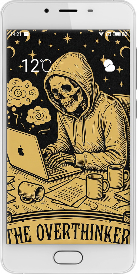 2D пластиковый чехол The Overthinker для Meizu U10 - 6774t-415 изображение 