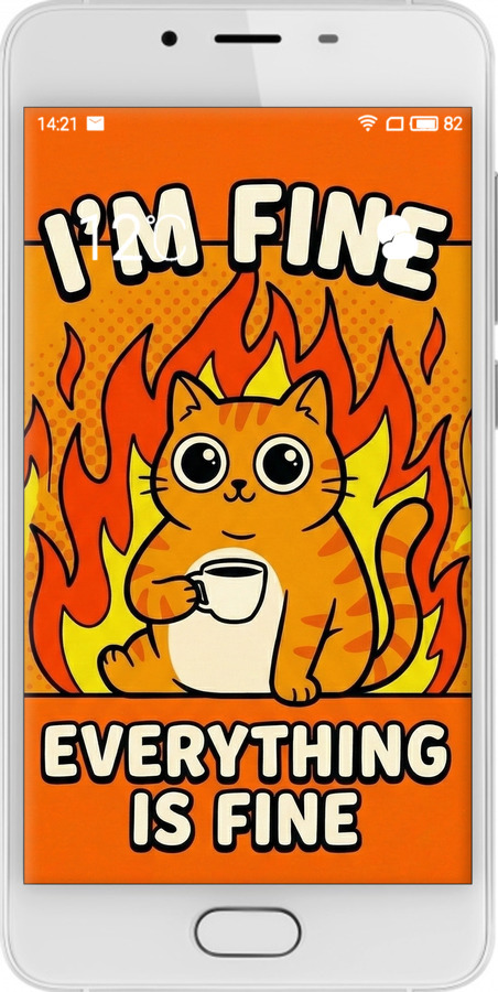 2D пластиковый чехол Funny Cat для Meizu U10 - 6786t-415 изображение 