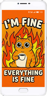 2D пластиковий чехол Funny Cat для Meizu U20 - 6786t-416 изображение 